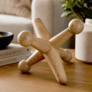 Catapiz Decorativo en Madera de Roble | Escultura Artesanal Minimalista para el Hogar