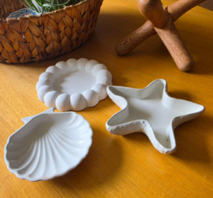 Joyeros Decorativos Artesanales en Cemento Blanco | Organizadores Minimalistas para Joyas