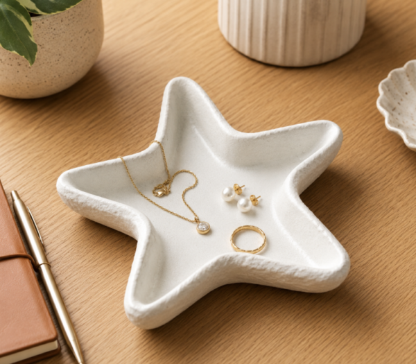 Joyero Artesanal en Forma de Estrella | Bandeja Decorativa para Joyas y Accesorios